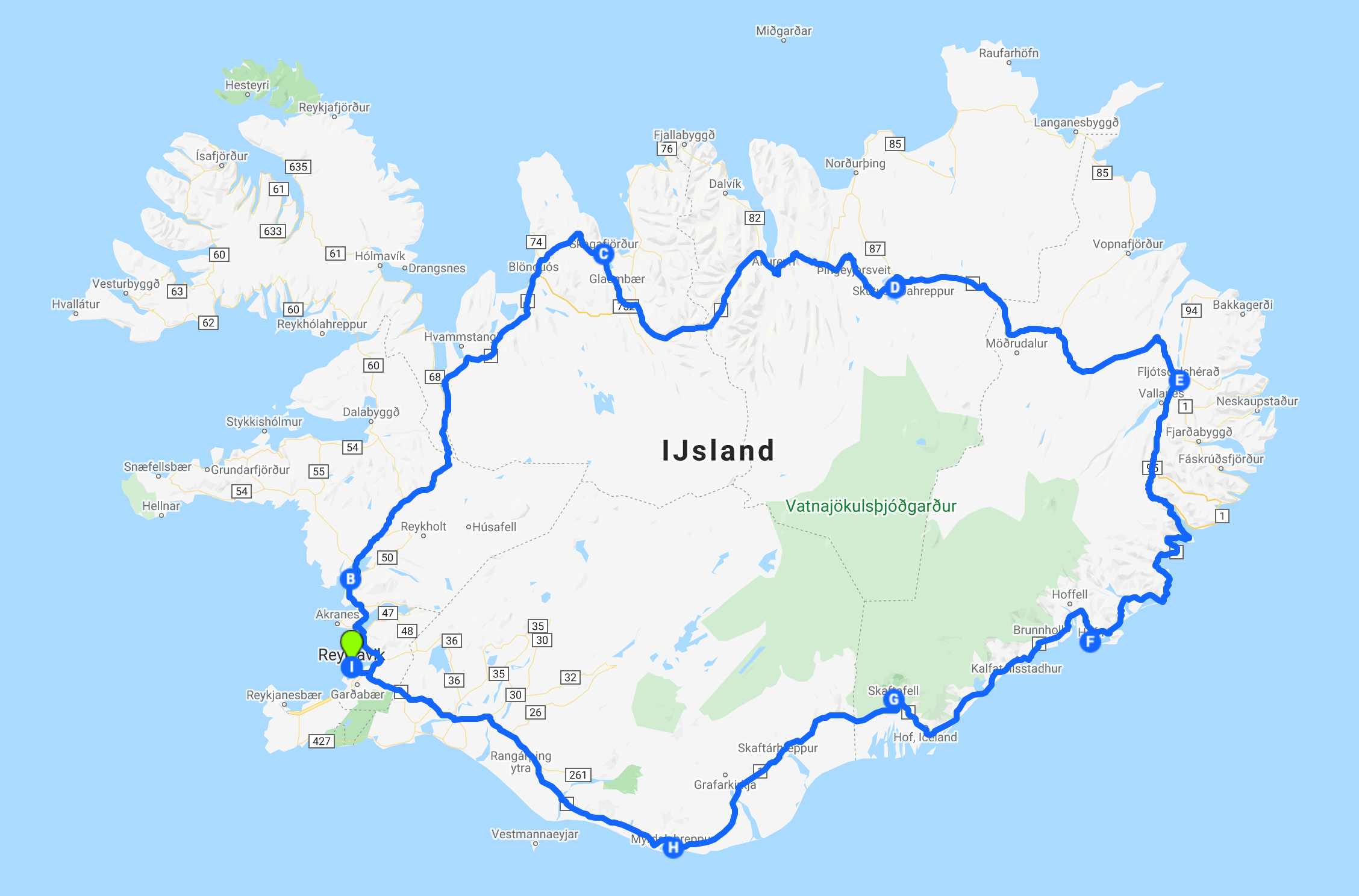 Voorbeeldreis IJsland